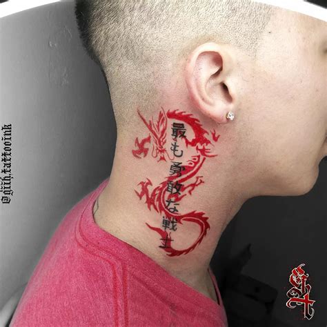 Dragon Tattoo For Neck
