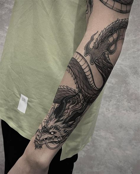 Dragon Tattoo In Arm