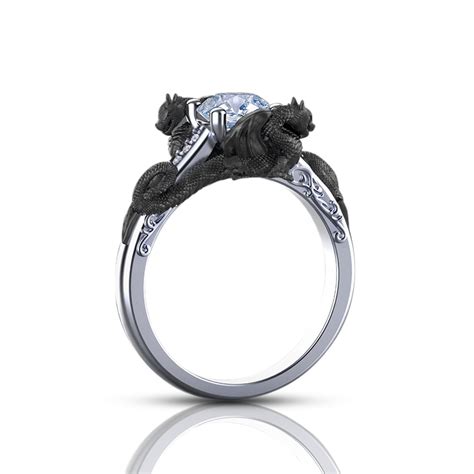 Unleash the Fire of Love with Exquisite Dragon Wedding Ring Sets!