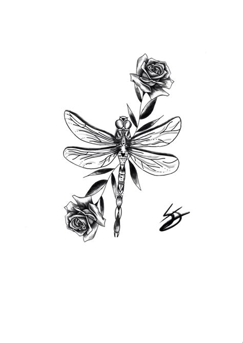 19 best Rose And Dragonfly Tattoos images on Pinterest