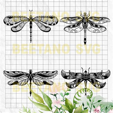 Download Dragonfly Bundle Creativefabrica DXF Files