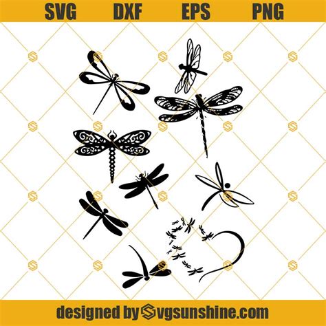 Download Dragonfly Bundle Silhouette DXF Files