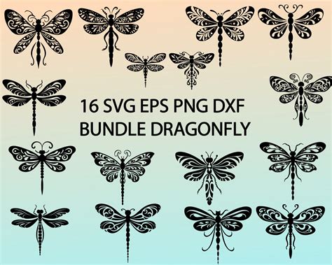 Download Dragonfly Bundle for Cricut Machine