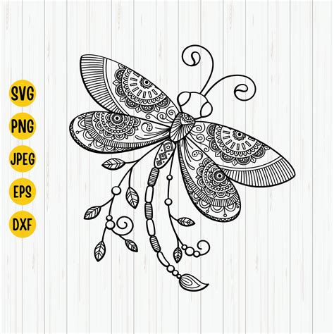 80+ Dragonfly Mandala SVG, Mandala SVG Intricate Dragonfly Zentangle Beautiful. Dragonfly Tisha
