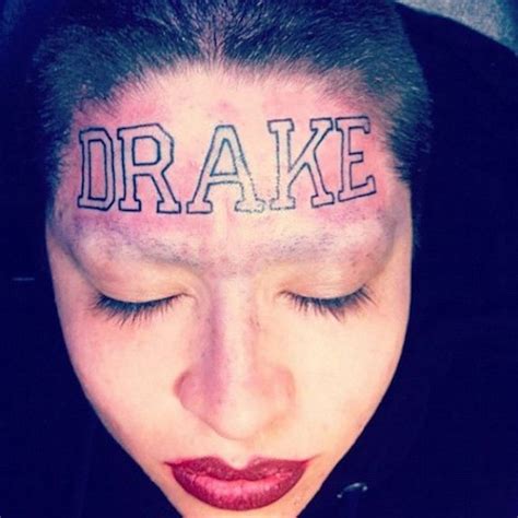 story behind the girl with the DRAKE tattoo on her