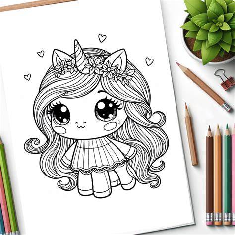Draw So Cute Coloring Pages Unicorn