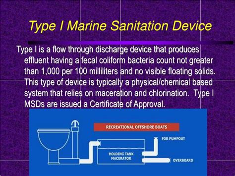 Drawbacks of Using Marine Sanitation Device Type 1
