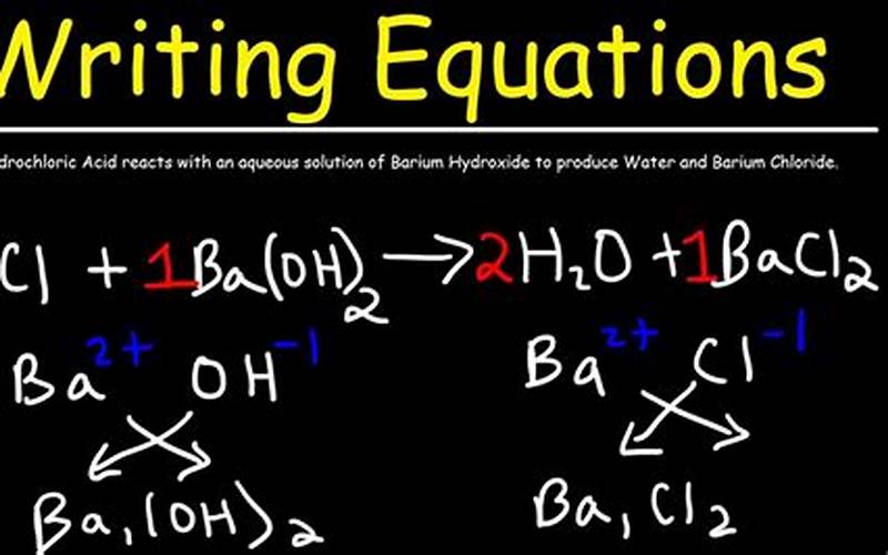 Drawing Chemical Equations