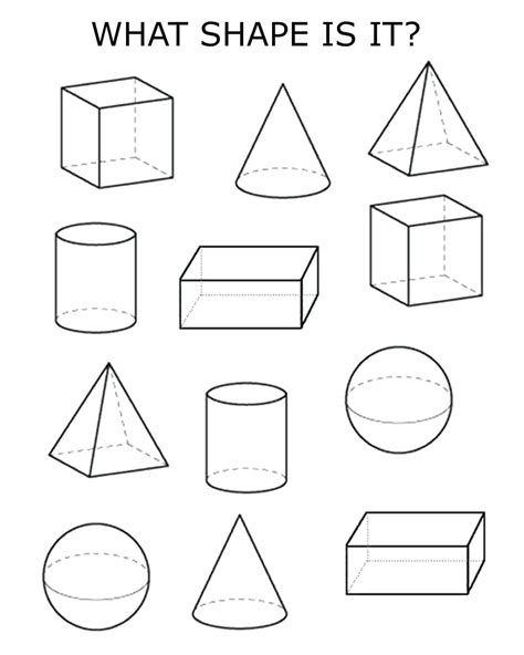 View Drawing 3D Shapes Worksheets Images Drawing 3D Easy