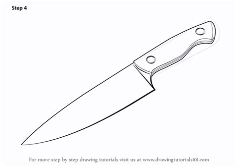 Drawing A Knife Step By Step