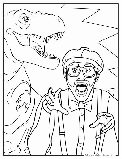 Drawing Blippi Coloring Page