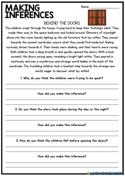 Drawing Conclusions And Making Inferences Worksheets