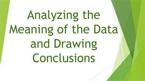 Drawing Conclusions from Data