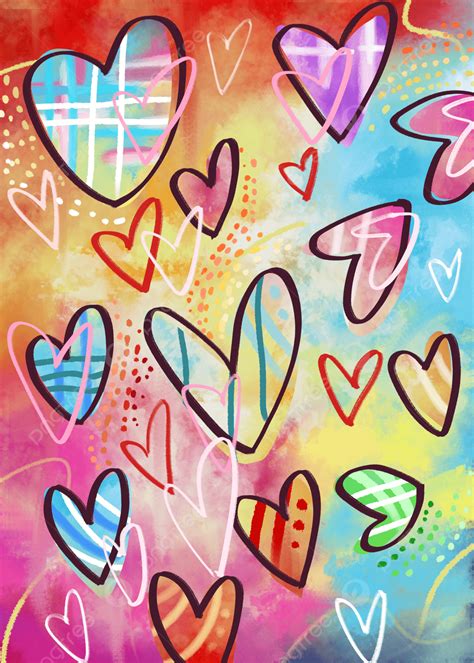 Drawing Of Colorful Love
