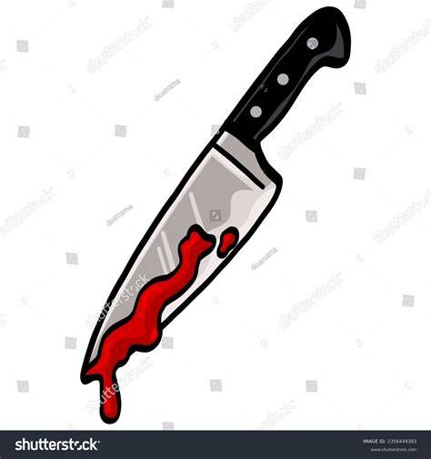 Drawing Of Knife With Blood