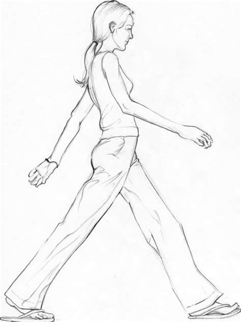 Drawing Of Person Walking