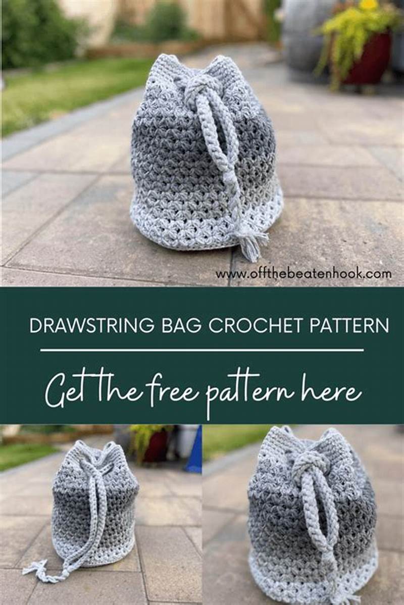 Drawstring Bag Crochet Pattern Free