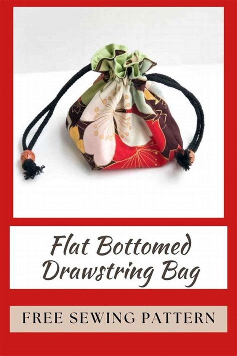 Drawstring Bag With Flat Bottom Pattern