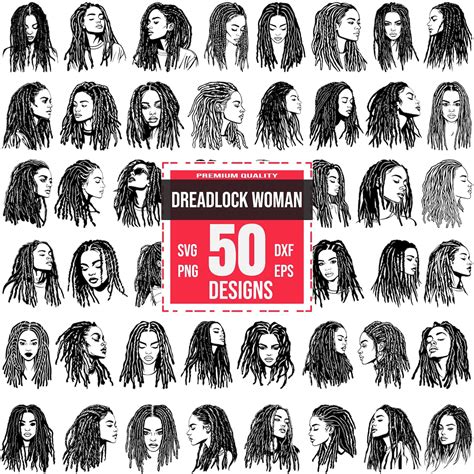 Unleash Your Inner Bohemian with Dazzling Dreads SVG Designs for Crafting!