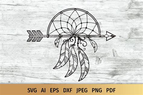 Download DreamCatcher with Ethnic Arrow Cut File Files