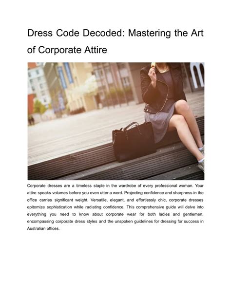 Dress Code decoded: Navigating the Attire Maze