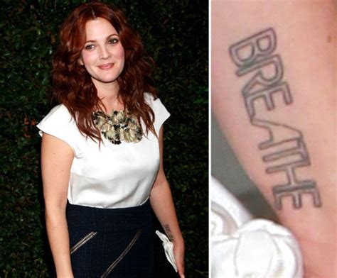 Drew Barrymore Celebrity tattoos, Drew barrymore tattoo
