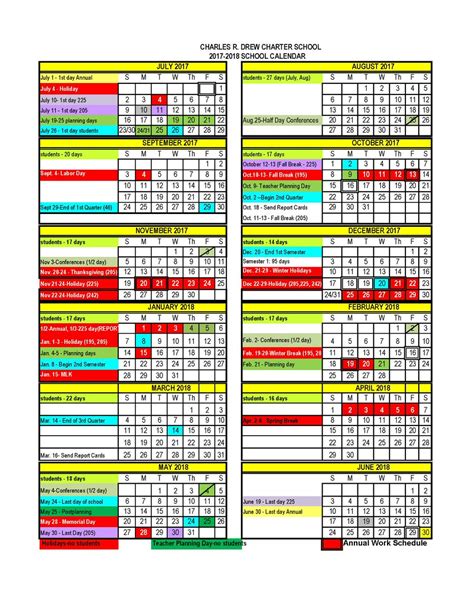 Drew Academic Calendar