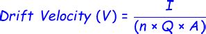 Drift Velocity Calculator