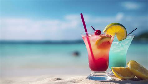 Drinks on a beach