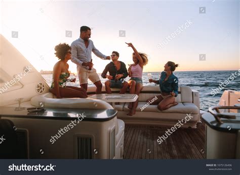 Drinks on boat sunset