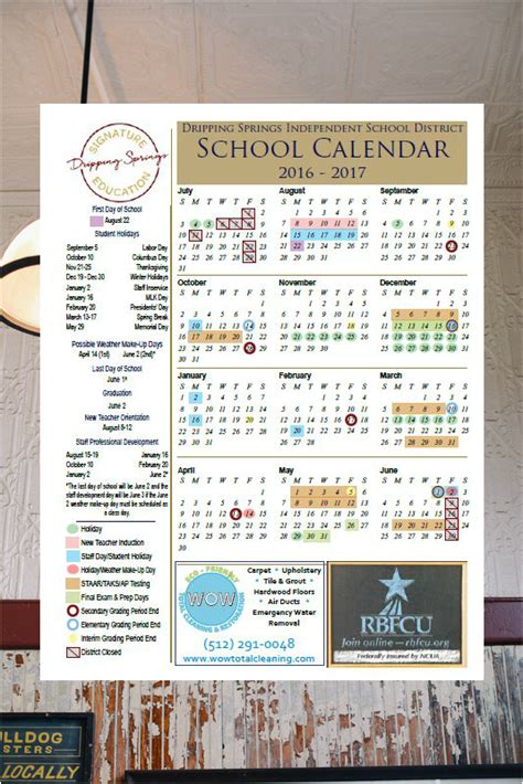 Dripping Springs Calendar