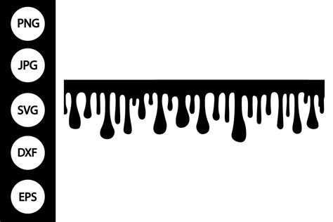 Download Dripping Border SVG File - SVG Design Creativefabrica Free PSD Mockups