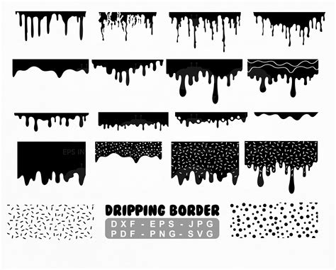 Download Dripping Border SVG File - SVG Design for Cricut