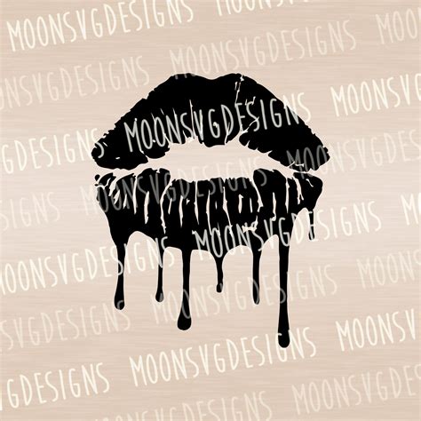 Download Dripping Lips Bundle - Lips SVG Cut... Commercial Use DXF Files