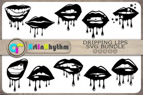 Download Dripping Lips Bundle - Lips SVG Cut... Files for Cricut