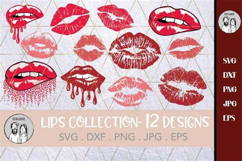 Download Dripping Lips Bundle Commercial Use DXF Files