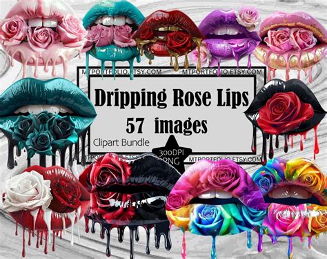 Download Dripping Lips Bundle Commercial Use For Crafts