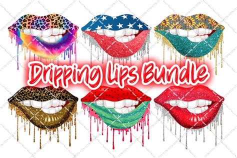 Download Dripping Lips Bundle Commercial Use Free PSD Mockups