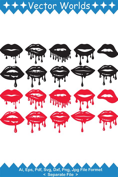 Download Dripping Lips SVG File - SVG Design Commercial Use For Crafts