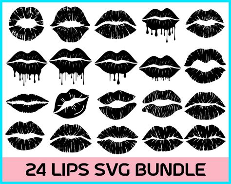 Download Dripping Lips SVG File - SVG Design Creativefabrica DXF Files