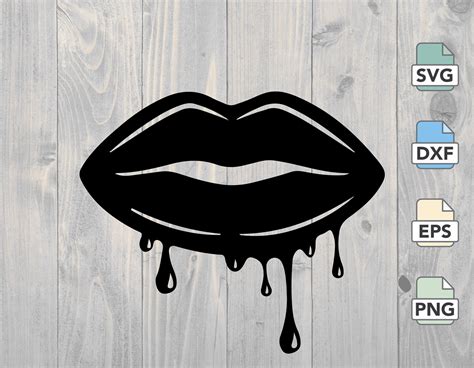 Download Dripping Lips SVG File - SVG Design Silhouette DXF Files