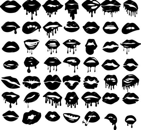 Download Dripping Lips SVG File - SVG Design Silhouette Free PSD Mockups