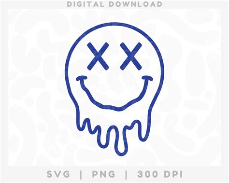 Express endless emotions with vibrant Drippy Smiley Face SVG – Enhance Your Digital Art Now!