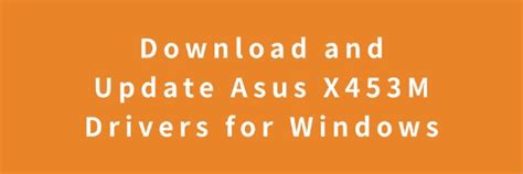 Driver Asus X453m Windows 10
