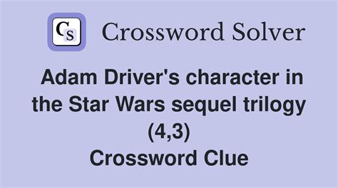 Driver In Star Wars Films Crossword
