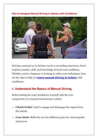 Driving Confidence in a Compact Manual Image
