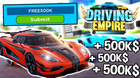 Driving empire codes in Roblox: Free Cash(May 2022)
