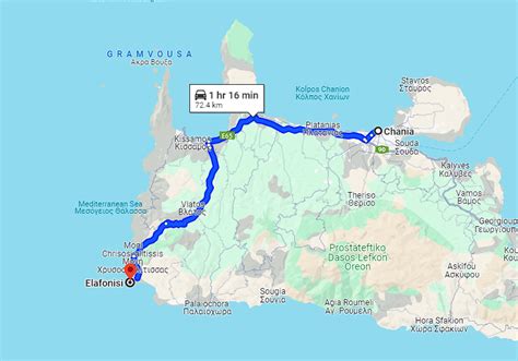 Driving to Elafonisi