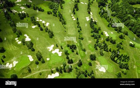 Drone View of a Golf Course
