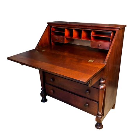 Philadelphia Solid Wood Handmade 44"Large Drop Front Secretary Desk